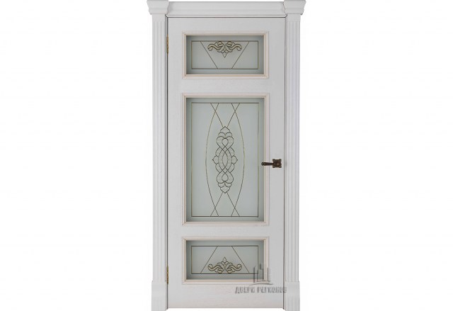 Гранд 3 дуб patina Bianco, стекло Мираж